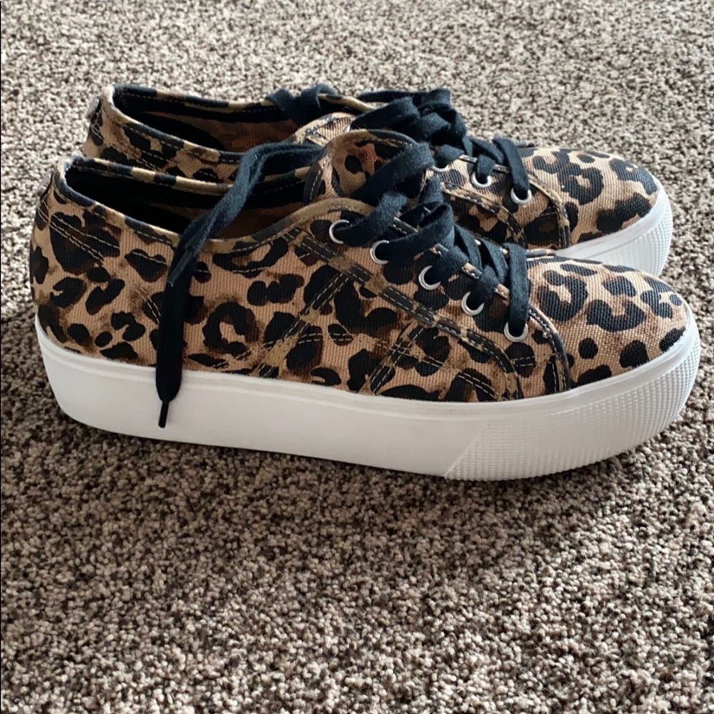 Steve Madden Leopard Print Emmi Platform Shoes - image 1